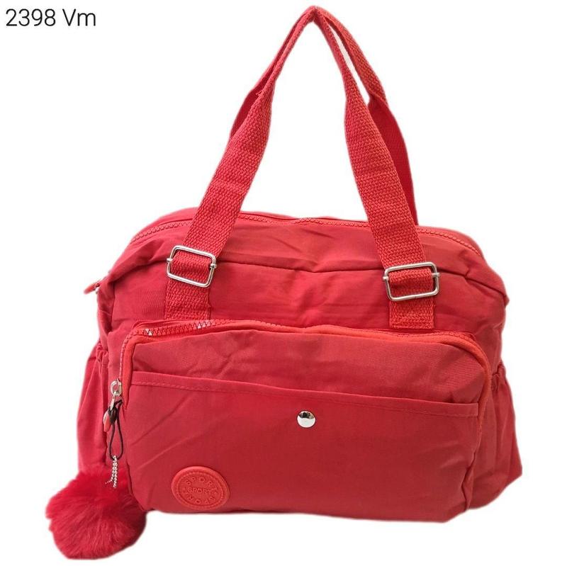 Bolsa Feminina Transversal / Mão Nylon Tactel com Pompom 2398 - H2